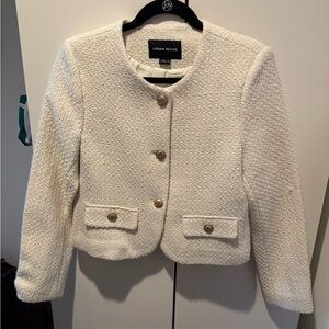 Women's Cream Textured Jacket